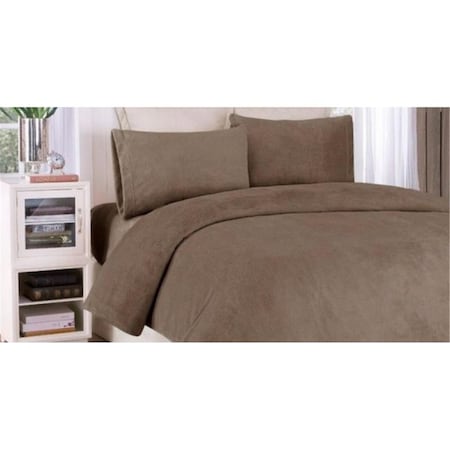 True North By Sleep Philosophy Soloft Plush Sheet Set, Brown - King BL20-0452